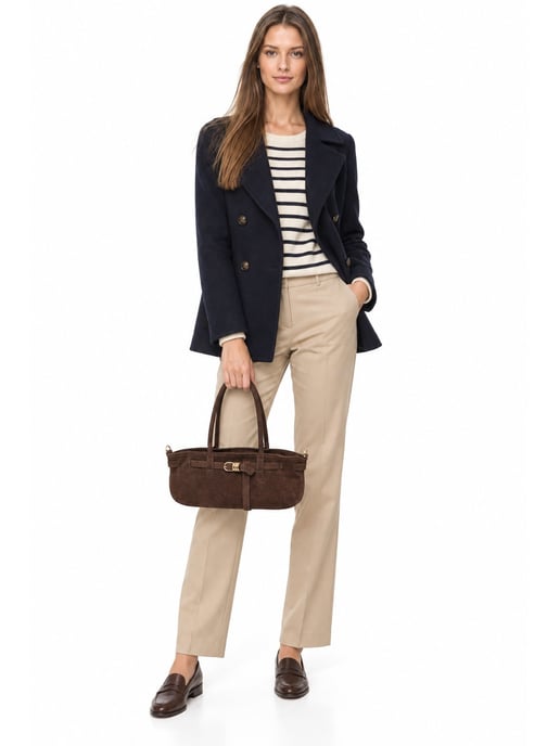 Luisa Vannini Bicolor Bolso de cuero - Image 6