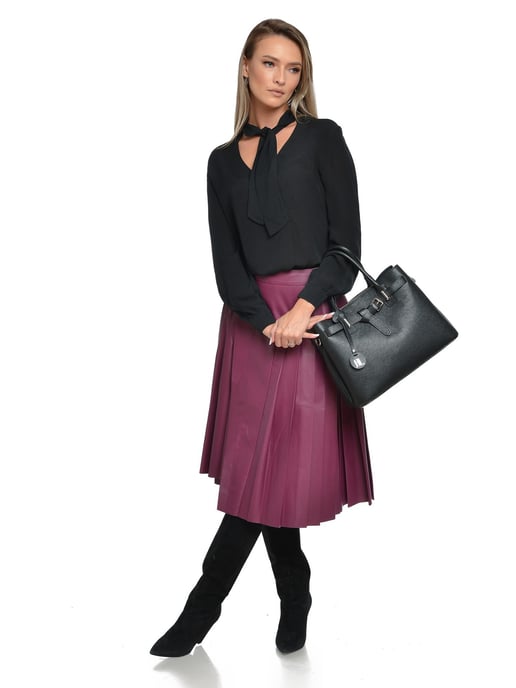 Anna Luchini Negro Bolso de cuero - Image 5