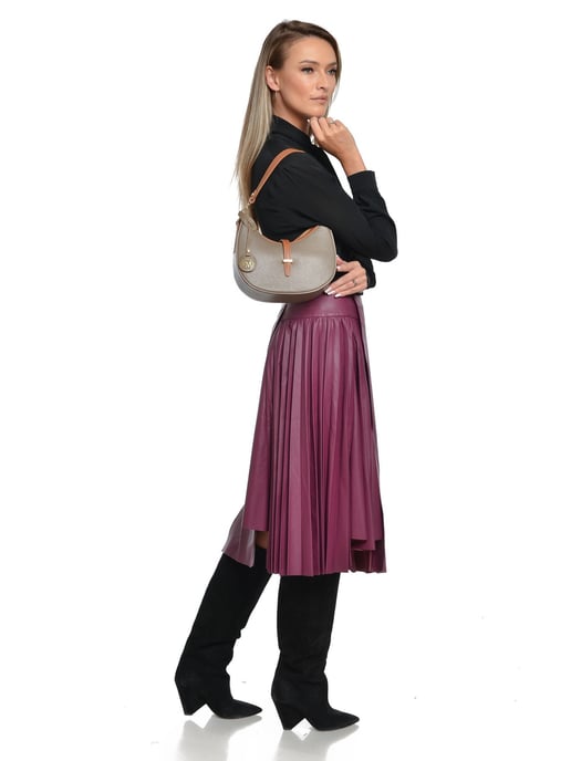 Roberta M Beige Bolso de cuero - Image 5