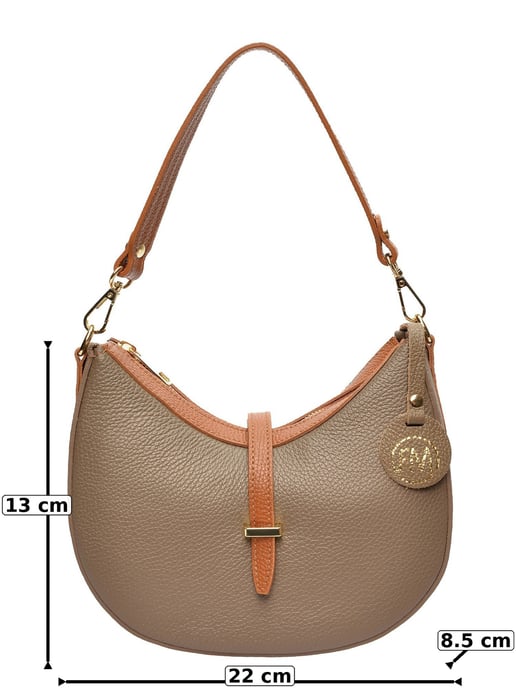 Roberta M Beige Bolso de cuero - Image 6