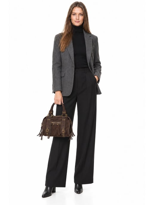 Luisa Vannini Bicolor Bolso de cuero - Image 6