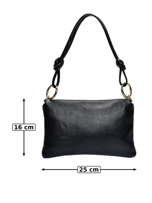 Anna Luchini Negro Bolso de cuero - Image 6