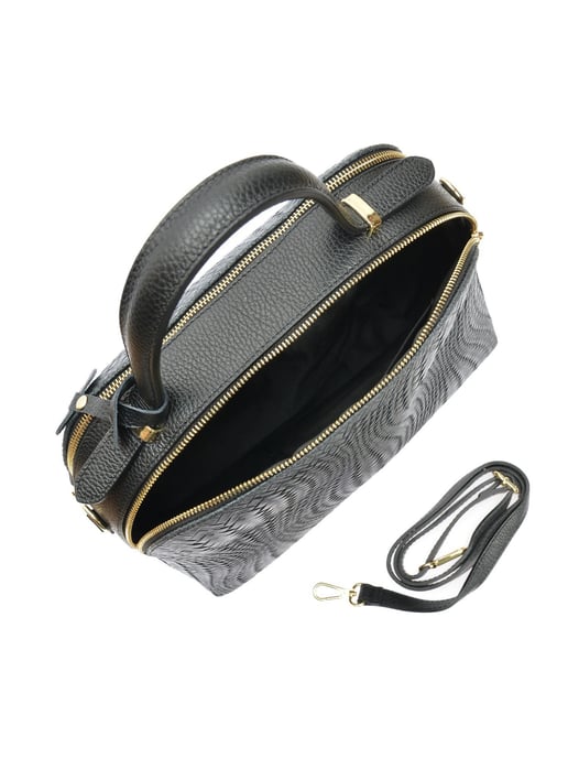 Isabella Rhea Negro Bolso de cuero - Image 4