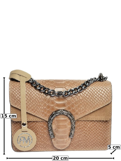 Roberta M Beige Bolso de cuero - Image 6