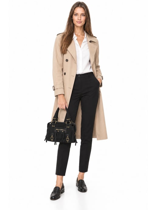 Luisa Vannini NEGRO Bolso de cuero - Image 6