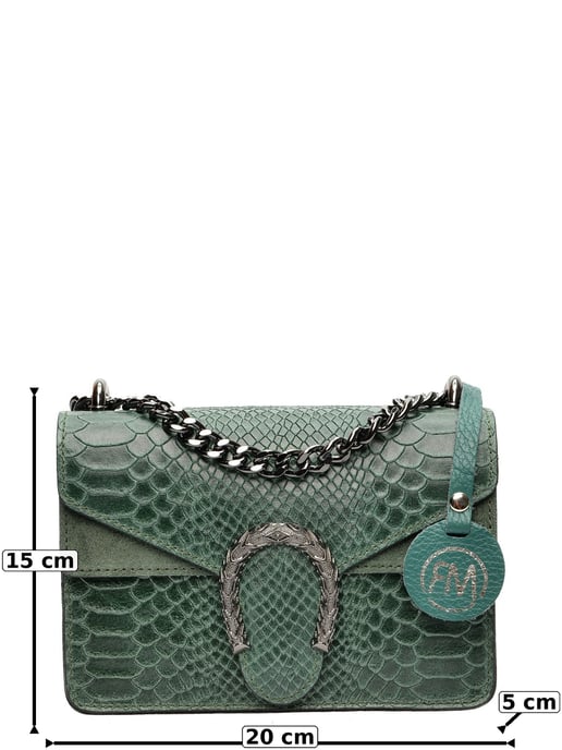 Roberta M Verde Bolso de cuero - Image 6