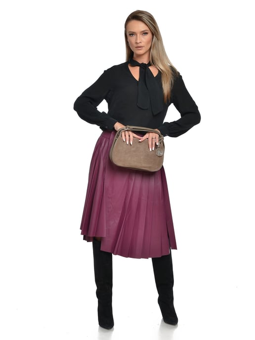 Anna Luchini Beige Bolso de cuero - Image 5