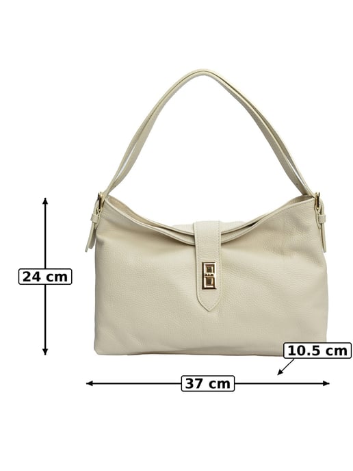 Anna Luchini Beige Bolso de cuero - Image 6