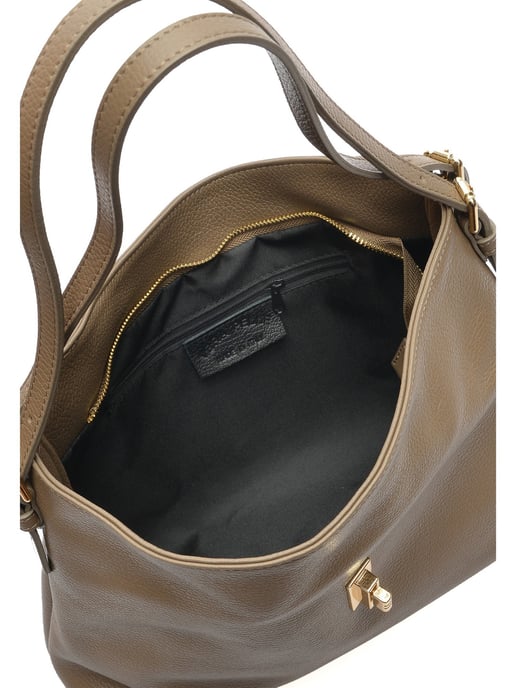 Anna Luchini Beige Bolso de cuero - Image 4