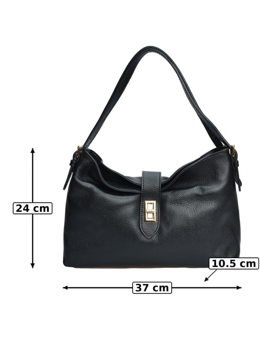 Anna Luchini Negro Bolso de cuero - Image 6