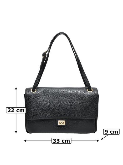 Luisa Vannini NEGRO Bolso de cuero - Image 5