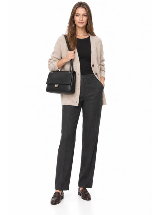Luisa Vannini NEGRO Bolso de cuero - Image 6