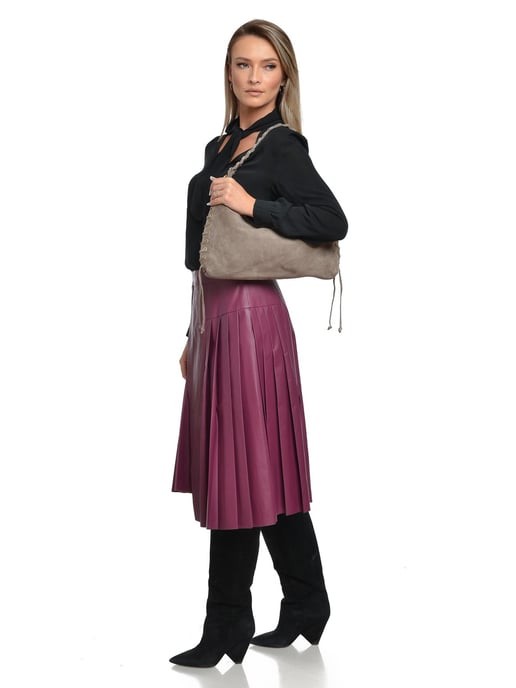 Anna Luchini Beige Bolso de cuero - Image 5