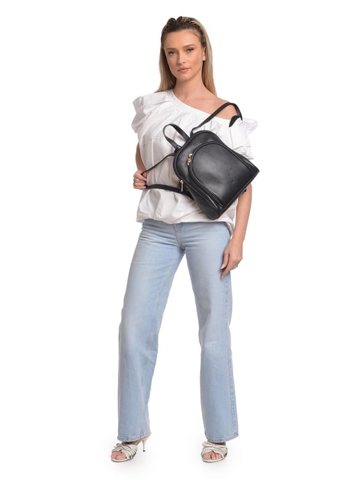 Anna Luchini Negro Bolso de cuero - Image 4