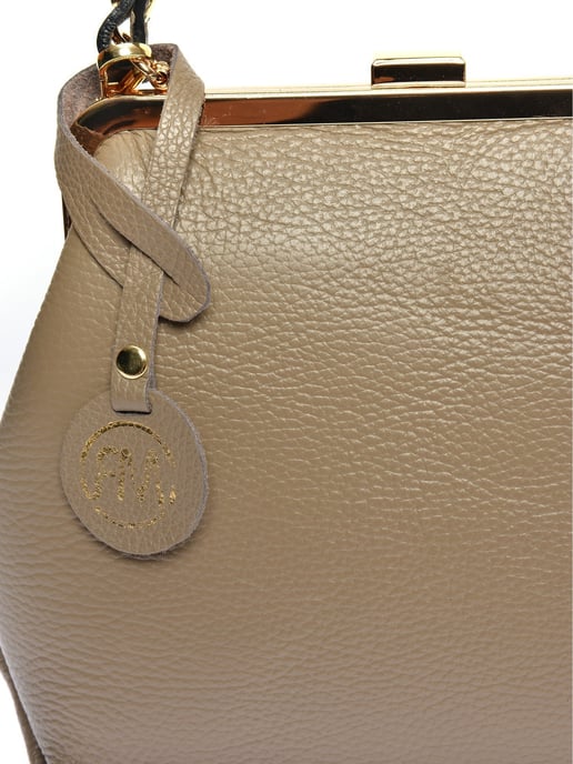 Roberta M Beige Bolso de cuero - Image 3