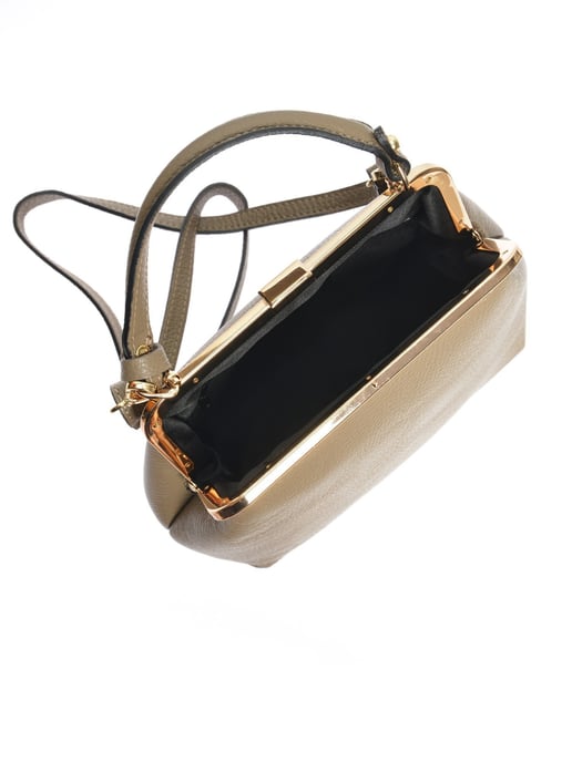 Roberta M Beige Bolso de cuero - Image 4