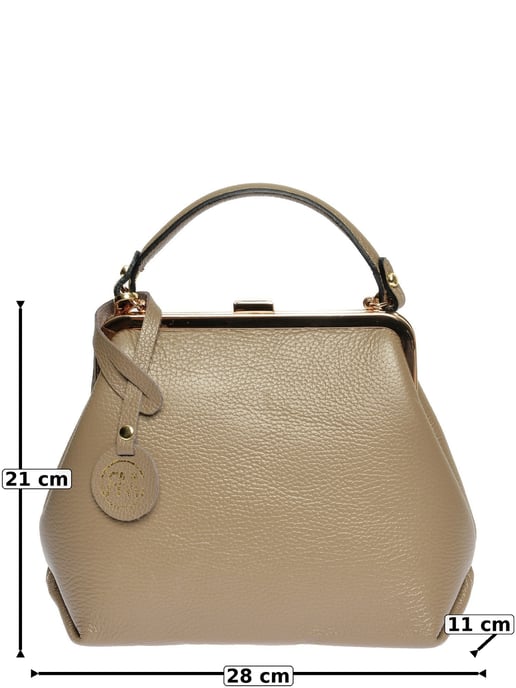 Roberta M Beige Bolso de cuero - Image 6