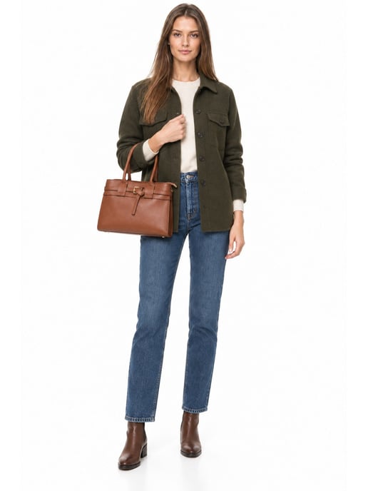 Luisa Vannini COGNAC Bolso de cuero - Image 6