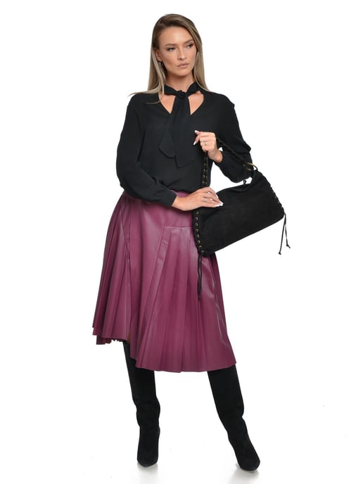 Anna Luchini Negro Bolso de cuero - Image 5