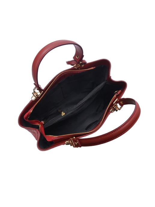 Anna Luchini Rojo Bolso de cuero - Image 4