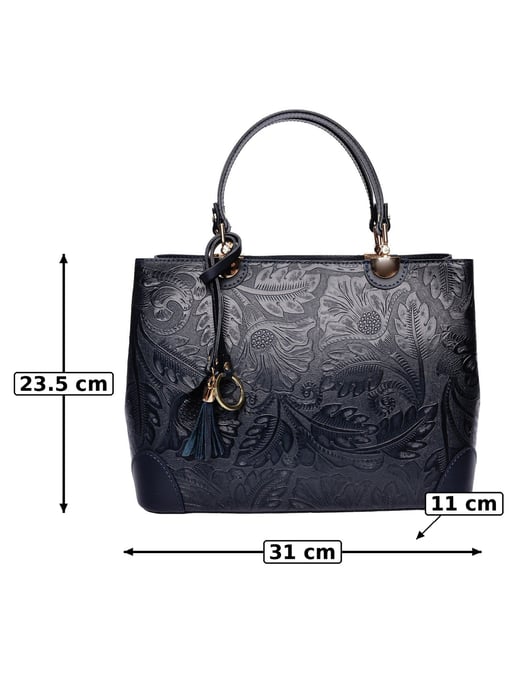 Anna Luchini Azul Bolso de cuero - Image 6