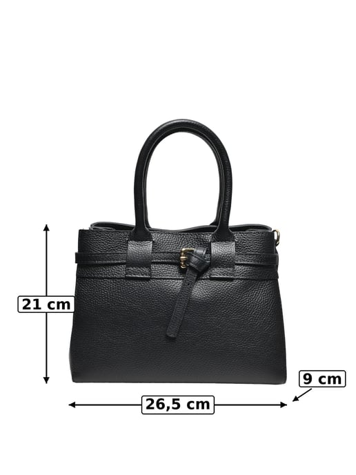 Luisa Vannini NEGRO Bolso de cuero - Image 5