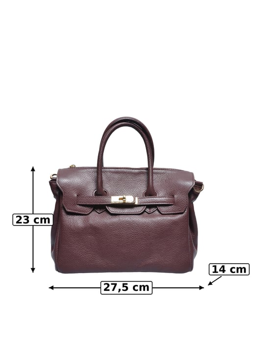 Luisa Vannini Granate Bolso de cuero - Image 5