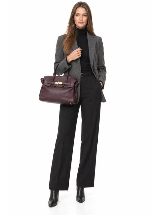 Luisa Vannini Granate Bolso de cuero - Image 6