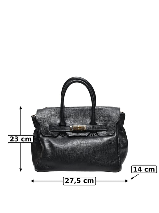 Luisa Vannini NEGRO Bolso de cuero - Image 5