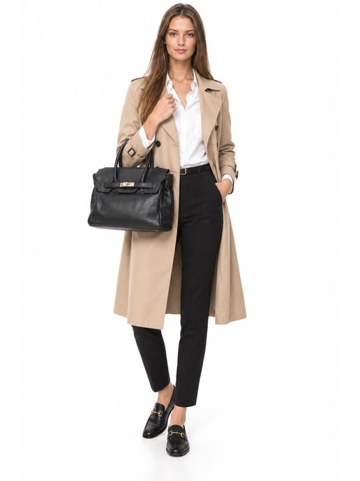 Luisa Vannini NEGRO Bolso de cuero - Image 6