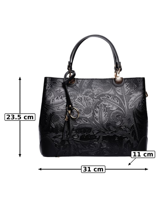 Anna Luchini Negro Bolso de cuero - Image 6