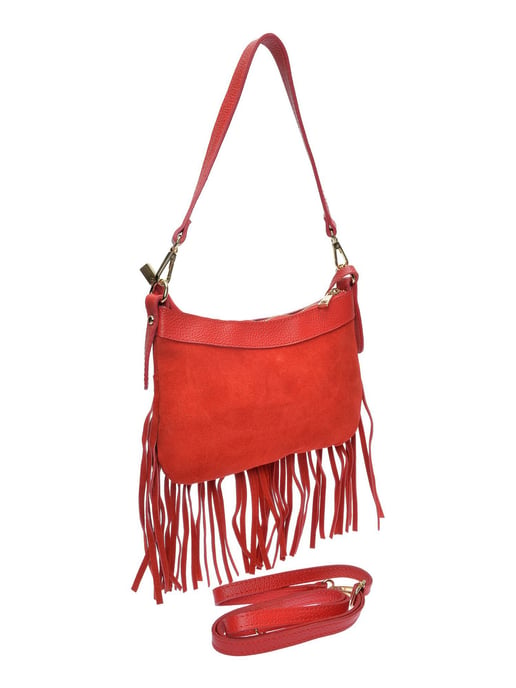 Anna Luchini Rojo Bolso de cuero - Image 2