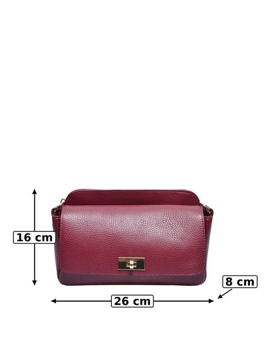 Luisa Vannini BURDEOS Bolso de cuero - Image 5