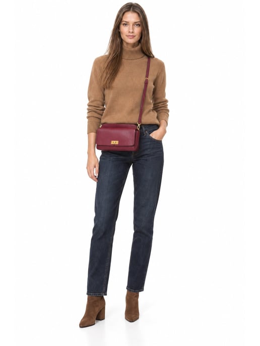Luisa Vannini BURDEOS Bolso de cuero - Image 6