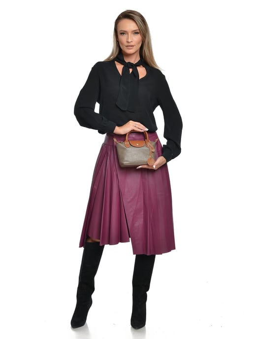 Roberta M Beige Bolso de cuero - Image 5