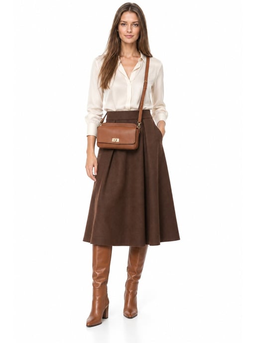 Luisa Vannini COGNAC Bolso de cuero - Image 6