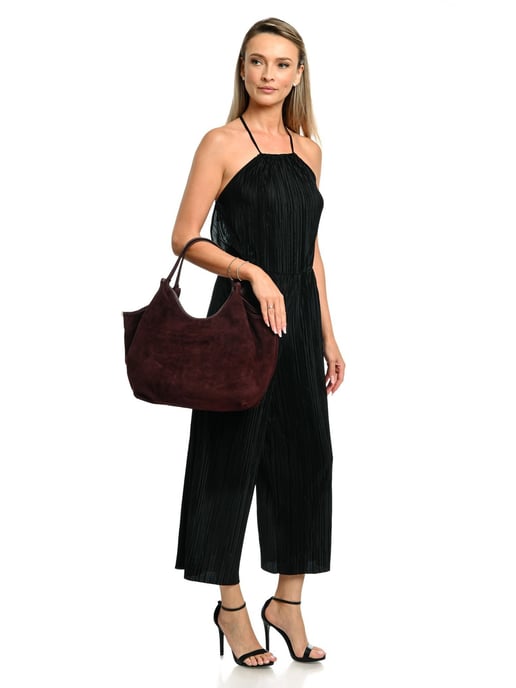 Anna Luchini Borgoña Bolso de cuero - Image 5