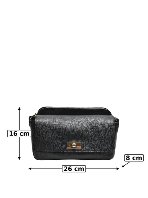 Luisa Vannini NEGRO Bolso de cuero - Image 5