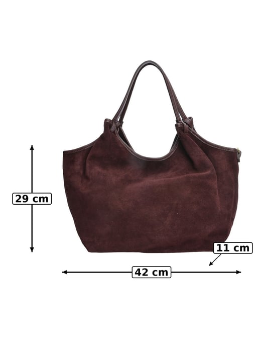 Anna Luchini Borgoña Bolso de cuero - Image 6