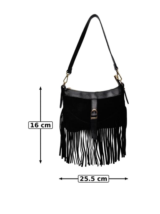 Anna Luchini Negro Bolso de cuero - Image 6