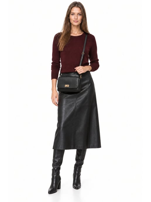 Luisa Vannini NEGRO Bolso de cuero - Image 6