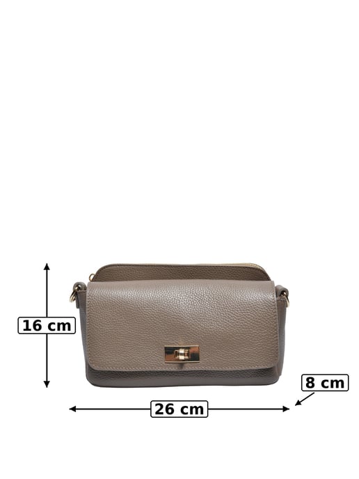 Luisa Vannini Beige Bolso de cuero - Image 5