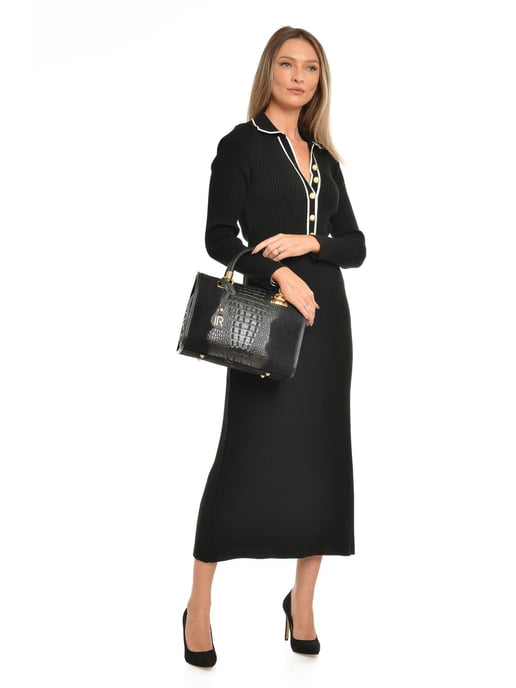 Isabella Rhea Negro Bolso de cuero - Image 5