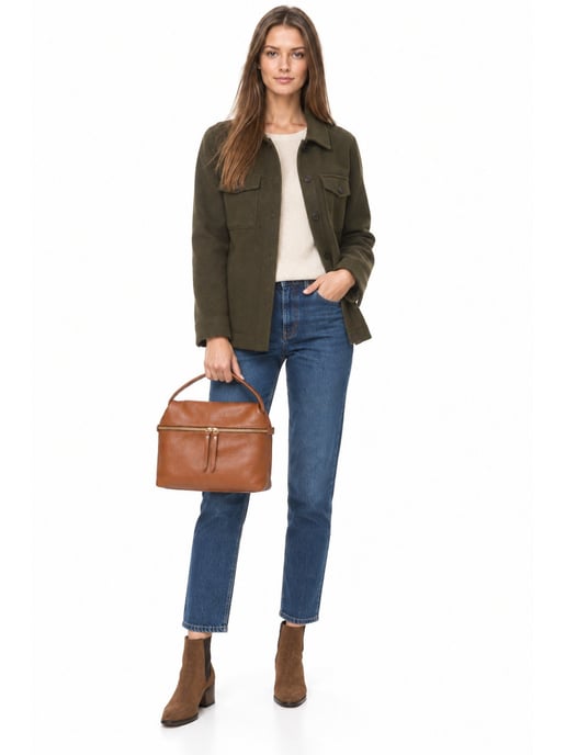 Luisa Vannini COGNAC Bolso de cuero - Image 6