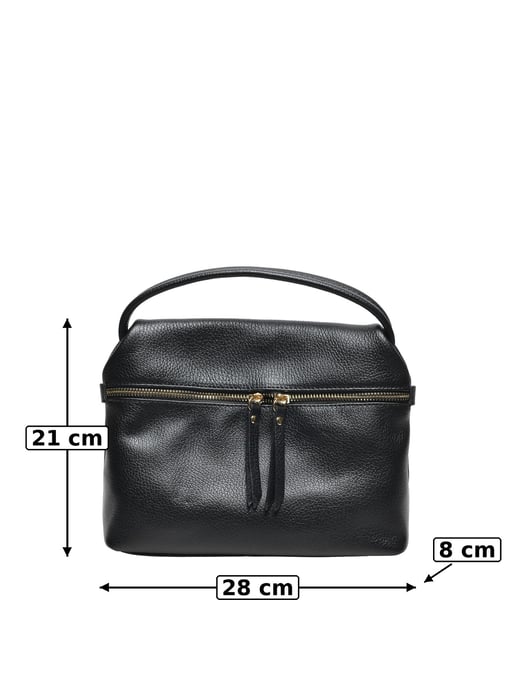 Luisa Vannini NEGRO Bolso de cuero - Image 5