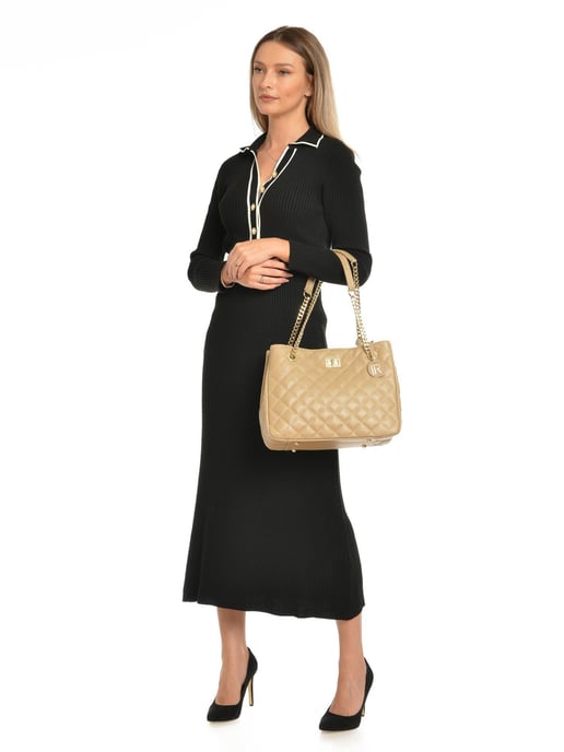 Isabella Rhea Beige Bolso de cuero - Image 5