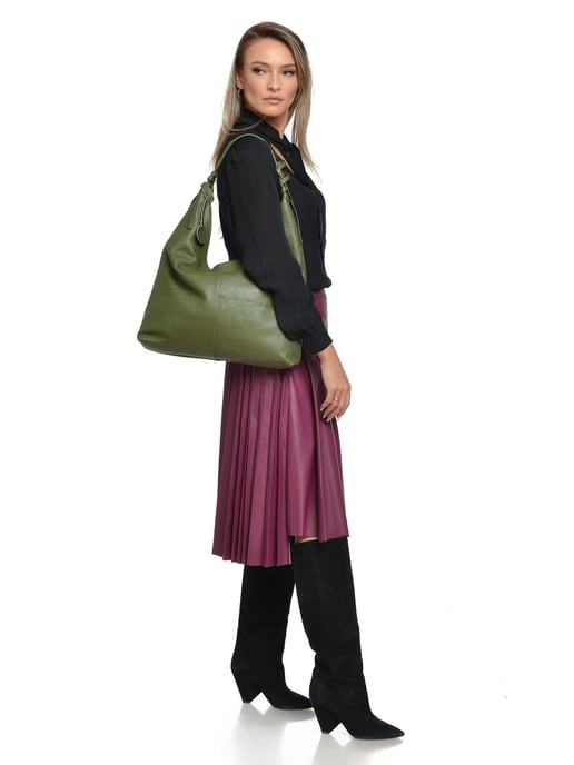 Roberta M Verde Bolso de cuero - Image 5