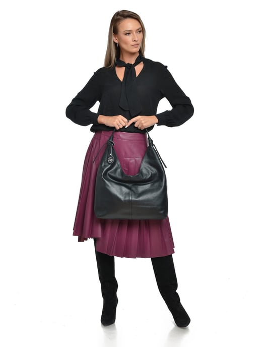Roberta M Negro Bolso de cuero - Image 5