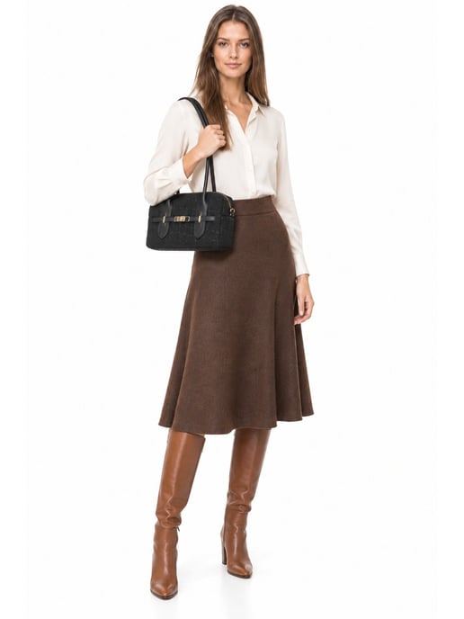Luisa Vannini NEGRO Bolso de cuero - Image 6