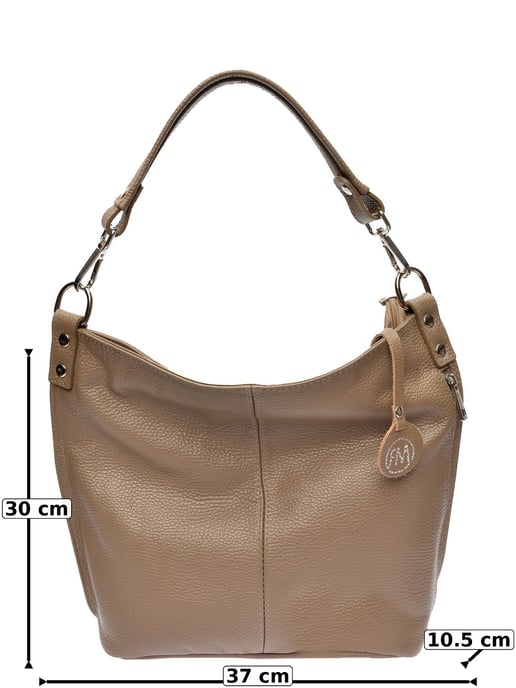 Roberta M Beige Bolso de cuero - Image 6